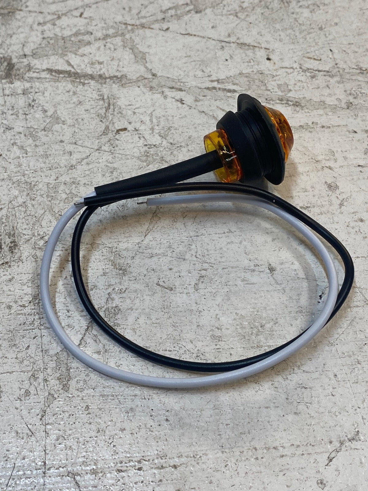 (200 Quantity) 4 Bags of 50-Pack Mini Round 3/4" Clear Lens Amber LED Buttons