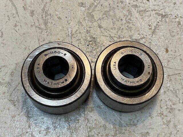 2 Quantity of Mathews Conveyor Bearings B-1150-2 | 20mm Bore 58mm OD (2 Qty)