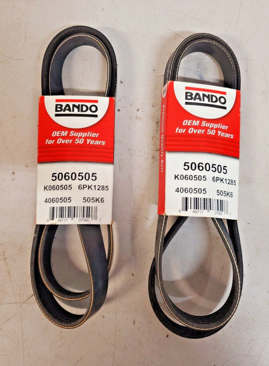 2 Quantity of Bando Serpentine Belts 5060505 | K060505 | 6PK1285 (2 Qty)