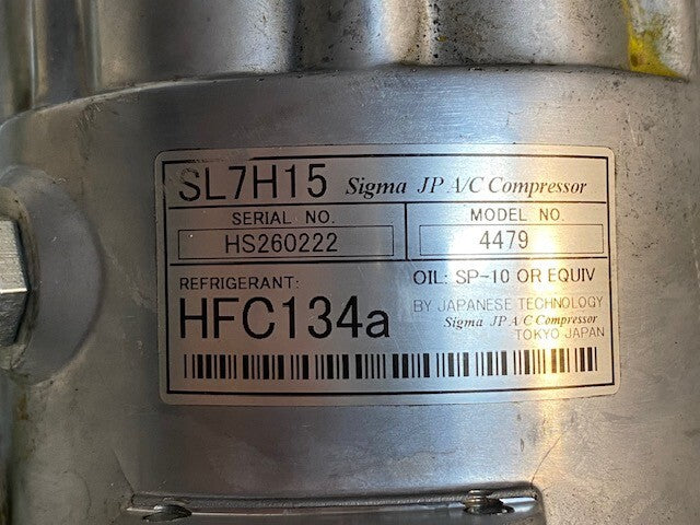 Sigma JP AC Compressor WXSNKJ7H15 | HFC134a | SL7H15 | Model