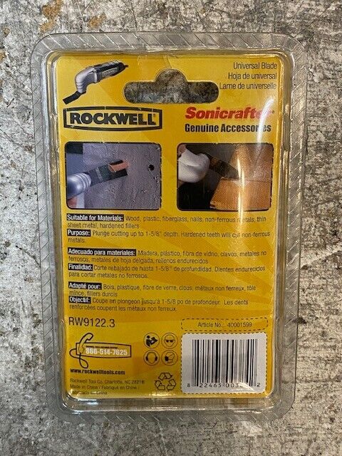 Rockwell RW9122 Metal/Wood Universal Cutting Blade Pack of 3 RW9122.3