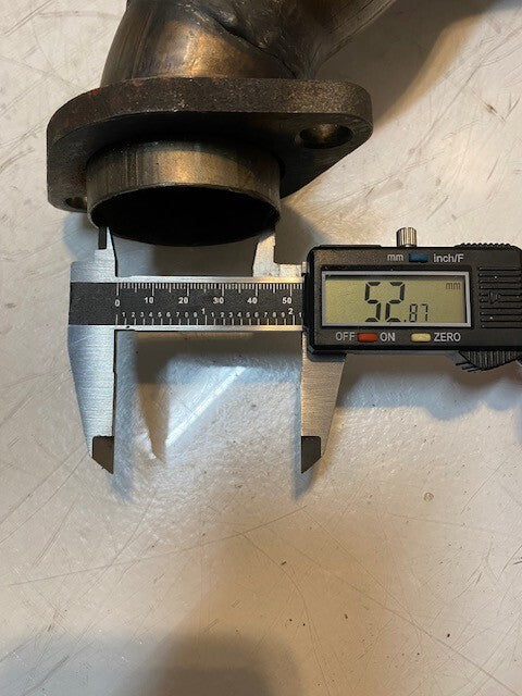 6-Branch Exhaust Header 28" L 15" W 5" H 53mm Main Bore 39mm Center Bore