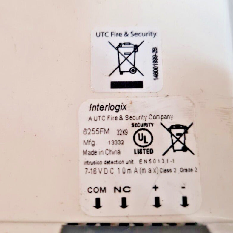 Interlogix Motion Sensor 6255FM | Mfg 13332 | 7-16VDC | 10mA (Max)