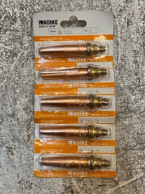 5 Quantity of Koike Gas Cutting Tips 102 No 5 (5 Quantity)