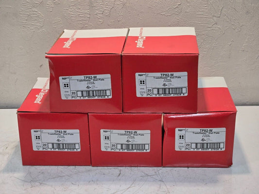 100 Quantity of Pass & Seymour TP82-W TradeMaster Wall Plates (100 Quantity)