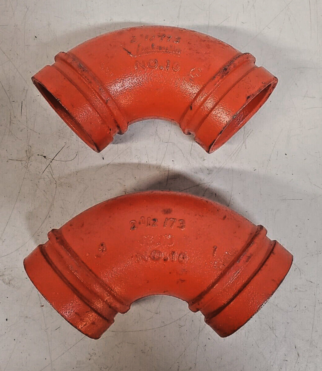 2 Qty. of Victaulic 90º  Elbow Grooved Pipe Fitting Nº 10 | 2-1/2"/73 (2 Qty)