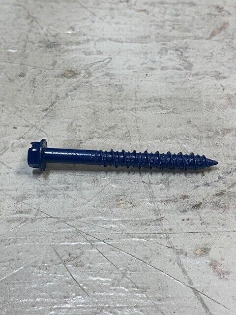 100pcs of Dottie 1/4x2-1/4 Concrete Screw Anchors Blue Hex Head 14H214 (100 Qty)