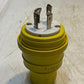 Eaton L16-20P Yellow Flanged Locking Plug Outlet Receptacle 20A 480V.30 GRND