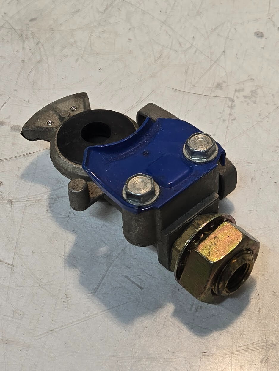 Service Blue Glandhand with Quarter Turn Shutoff Valve | 1/2" FPT | 37mm Hex Nut