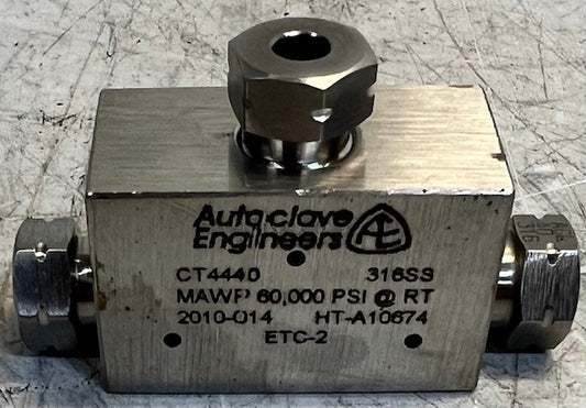Parker Autoclave Engineers CT4440 High Pressure Fitting Stainless Steel