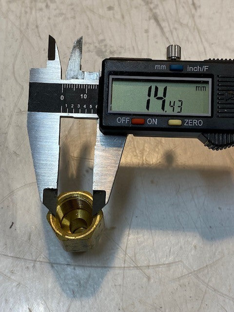 12 Quantity of Fire Pipe Adapter Brass Fittings 21mm OD 16mm Thread (12 Qty)