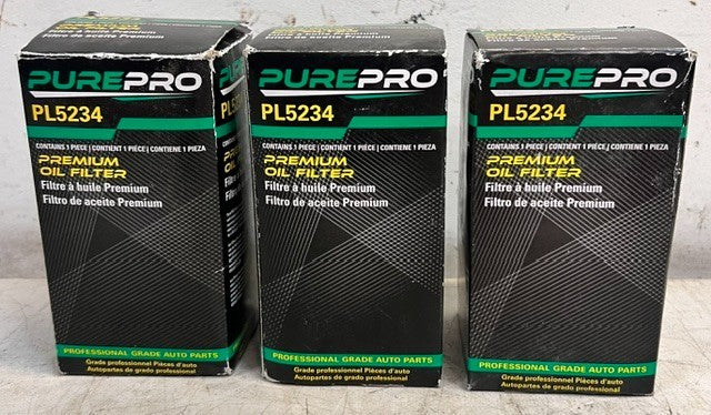 3 Quantity PurePro Pl5234 Premium Engine Oil Filter Cartridges Maintenance Packs