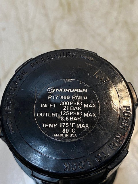 NORGREN R17-800-RNLA PNEUMATIC VALVE COMPRESSED AIR REGULATOR 300 PSIG