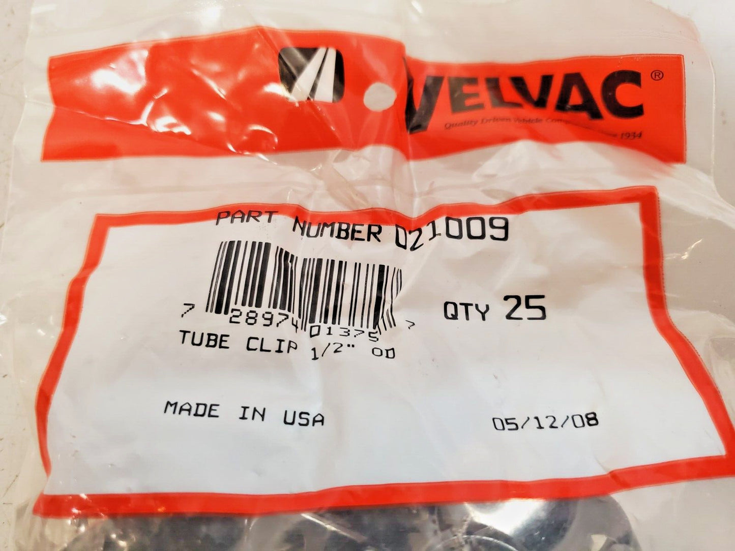 2 Packs of 25 Units of Velvac Tube Clips 021009 (50 Total Qty)