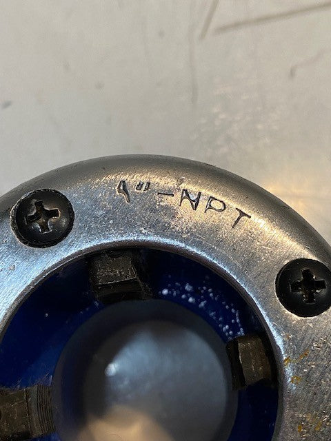Pipe Thread Die Head 1"-NPT 35mm Bore 3" Tall 2-3/4" Dia.