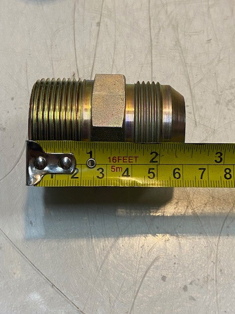4 Qty of Hydraulic Triple-Lok Flare Adapters 2-3/8" L 41mm Thread 27mm ID -4 Qty