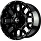 Velox Wheel Grenade 536247 20x9 Gloss Black Rivet Milling 12-135/139.7 ET 10