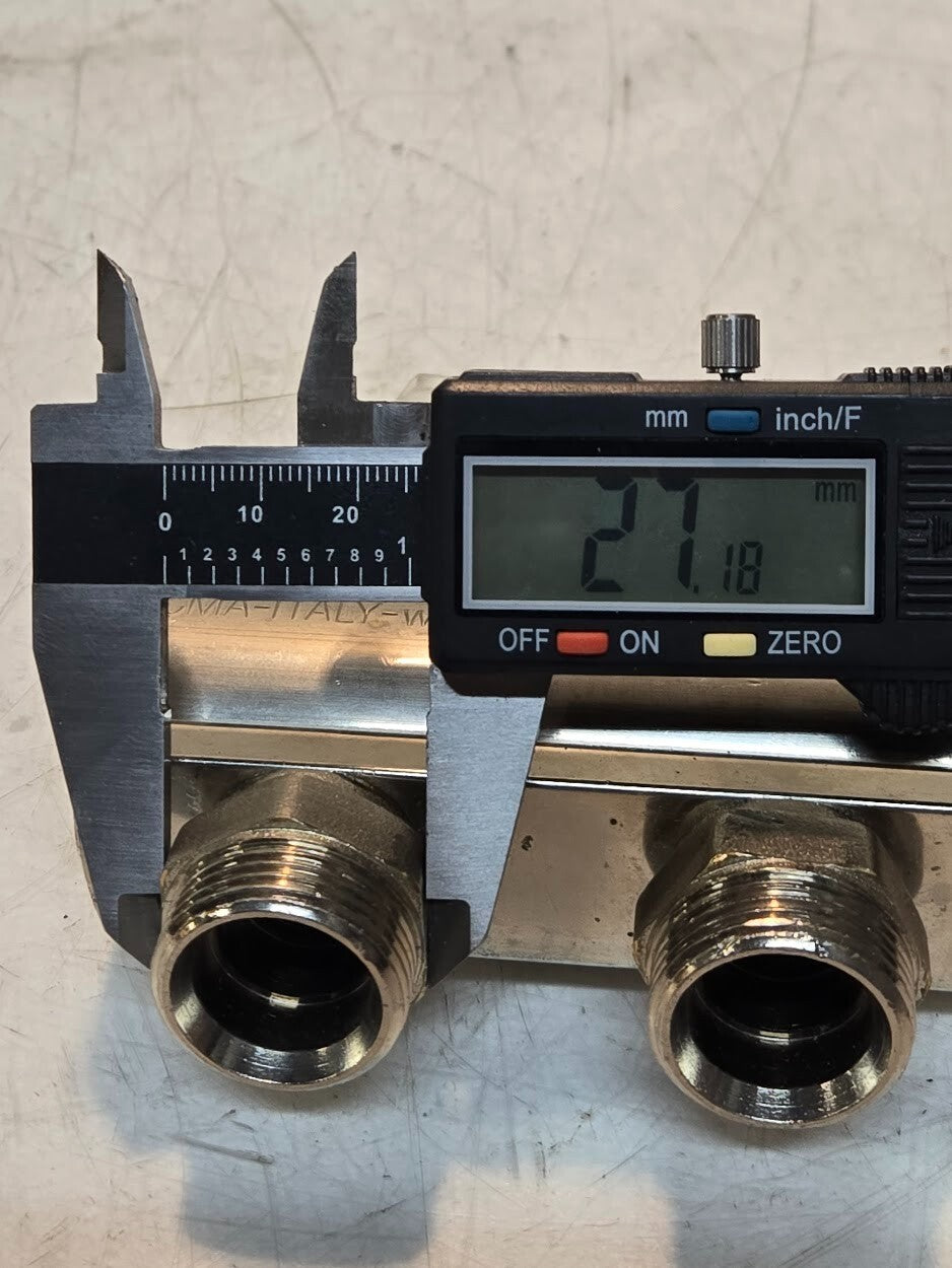 ICMA 2 Circuit Manifold with Flowmeters | ICMA-Italy | 1" Manifold | 3/4" Inlets