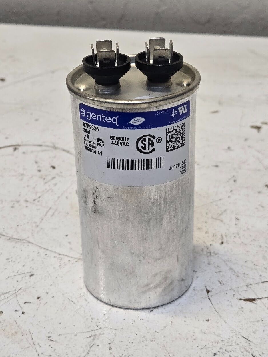 Genteq Capacitor 97F9636 | 30uF 440 Vac | JC1201640 | 003014.41 | 1449 | 0023