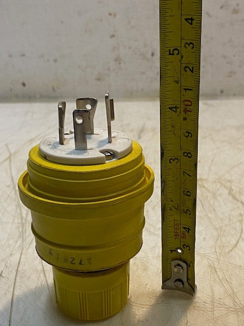 Eaton L16-20P Yellow Flanged Locking Plug Outlet Receptacle 20A 480V.30 GRND