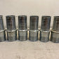 6 Quantity of 7" Plated-Steel Threaded Combination Nipples 7" H 58mm W (6 Qty)