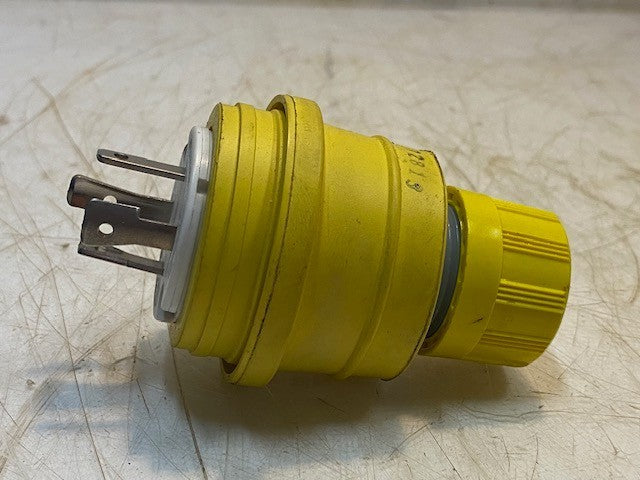Eaton L16-20P Yellow Flanged Locking Plug Outlet Receptacle 20A 480V.30 GRND