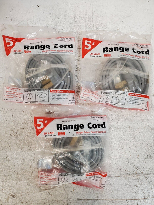 3 Qty Petra Range Cords 90-1052 | 5' | 40A (3 Qty)