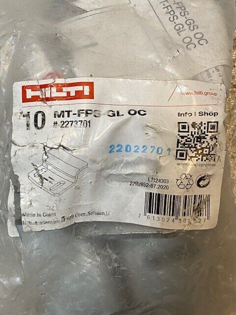 10 Quantity of Hilti MT-FPS-GL Pipe Shoe Guide (10 Quantity)