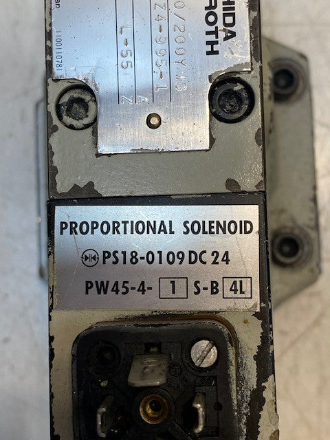 Uchida Rexroth Reman Proportional Solenoid DRE20-A0/200YMG | PS18-0109DC24