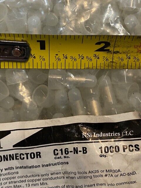 Pack of 1000 NSI Nylon Closed End Wire Connectors C16-N-B