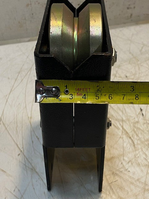 Heavy Duty V-Groove Wheel w/ Preattached Steel Box Mount Assy 7" x 5" x 2-1/4"