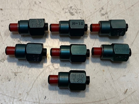 7 Quantity of M-10 1.25 Check Valves 44mm Long 19mm OD 9mm Thread (7 Quantity)
