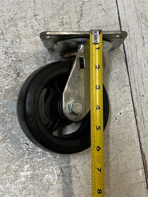 2 Qty of 5"x2" Swivel Casters Polyolefin 4-1/2"x4" Mount (2 Quantity)