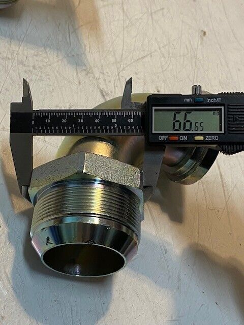 2 Qty of Hydraulic Split Flange 90 Degree Elbow Fittings 6" H 45mm ID (2 Qty)
