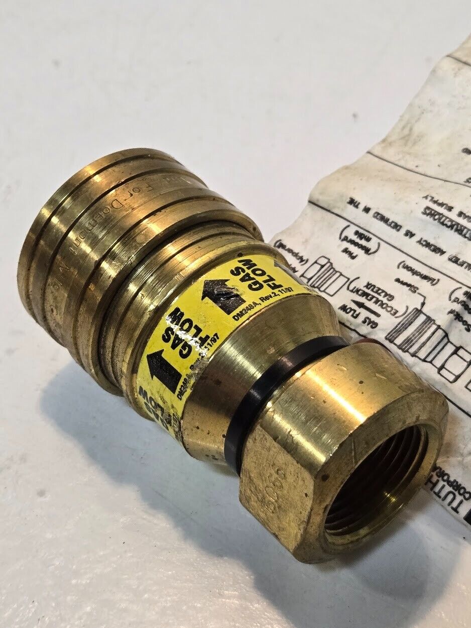 Dormont Mfg B-75-S Quick Disconnect Gas Valve | 9909 | 100-150B | REV_ 8/98