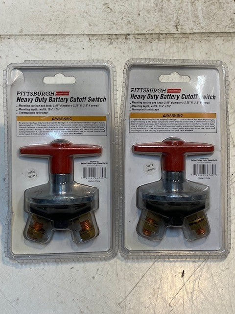 2 Quantity of Pittsburgh Heavy Duty Battery Cutoff Switches 66789 (2 Quantity)