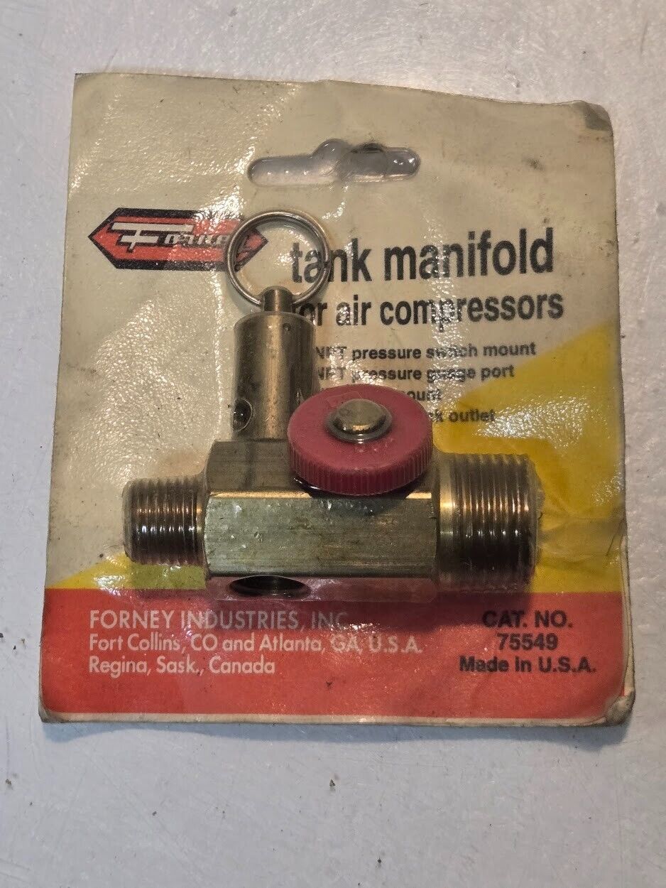 Forney Tank Manifold for Air Compressors 75549 | 032277755499 | 1/2" Tank Mount