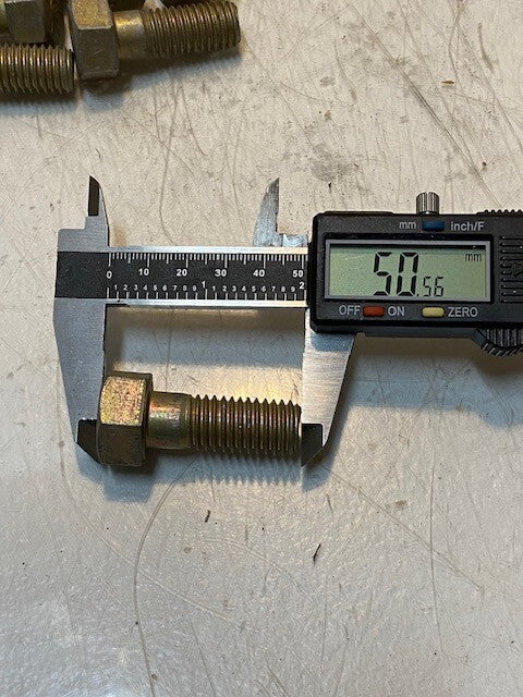 36 Quantity of Hex Screw Bolts 51mm L 22mm Hex Head 14mm Thread (36 Qty)