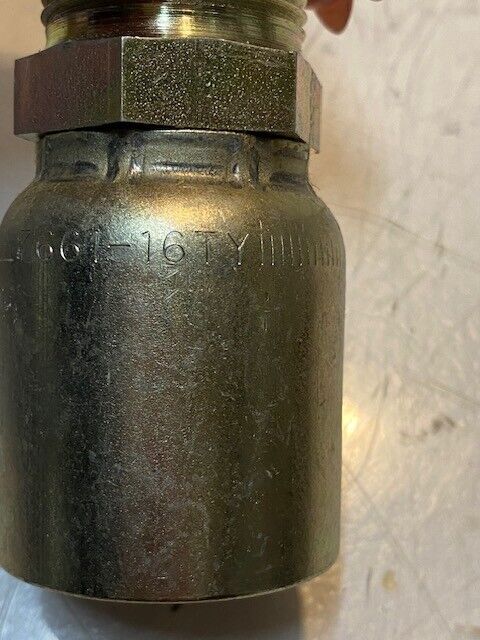 16 Quantity of Hydraulic Hose Male Crimp Fittings 7661-16TY (16 Quantity)