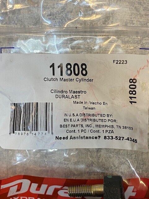 4 Quantity of Duralast 11808 Clutch Master Cylinders M-62 (4 Quantity)