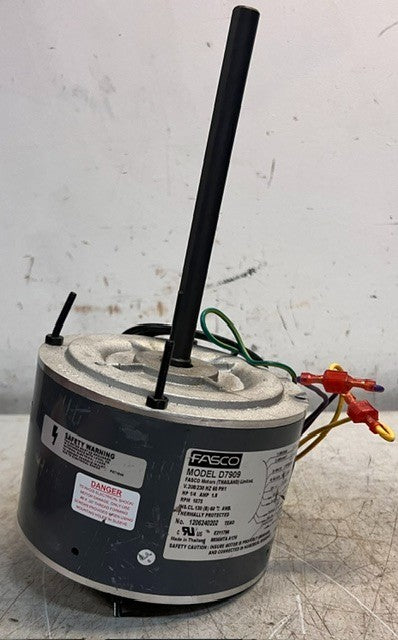Fasco D7909 Condenser Fan Motor 1/4 HP 1075 RPM 230V Split Capacitor Type