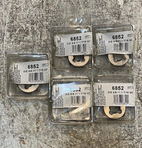 5 Quantity of 6852 RH High Carbon Steel Hex Dies 5/8-11 (5 Quantity)