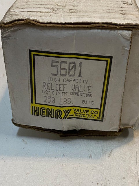 Henry Technologies 5601 Pressure Relief Valve 1/2" 46.8 LBS AIR/MIN 200PSI NEW