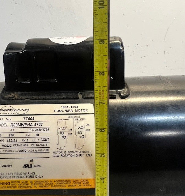 Emerson Motors Pool/Spa Motor Model R63MWENA-4727 Electric Pump Motor 5HP 230V