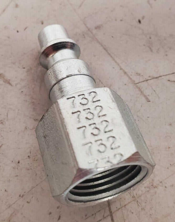 6 Qty. of Milton Coupler Plug M Style 3/8" Female NPT 1/4" Basic Size 732(6 Qty)