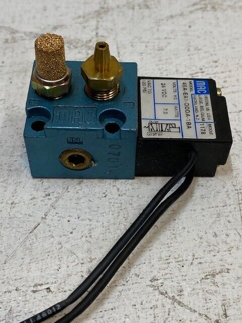 MAC Solenoid Valve 45A-EA1-DDDA-1BA, 24VDC, 7.3W, 120Psi