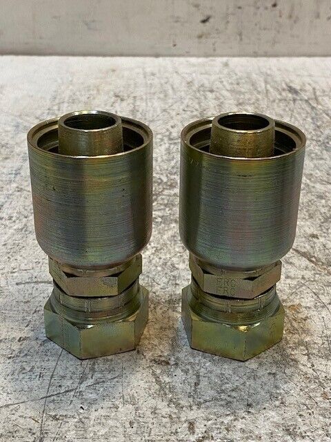 2 Qty of Parker Fluid Connectors Crimp Style Hose Fittings 1JSBW-16-16 (2 Qty)