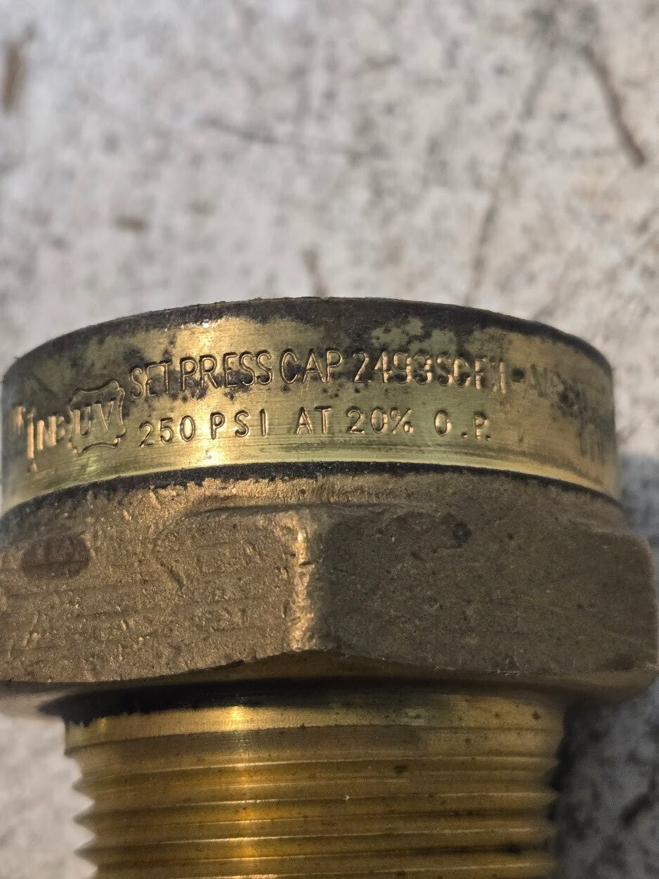 2 Quantity of Omeca 250-2757AIR LP-Gas 1" Safety Relief Valve 250 PSI (2 Qty)