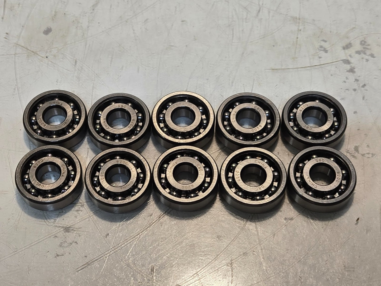 10 Quantity of GBC Ball Bearings 6200 | 30 mm OD 10 mm Bore 9 mm Thick (10 Qty)