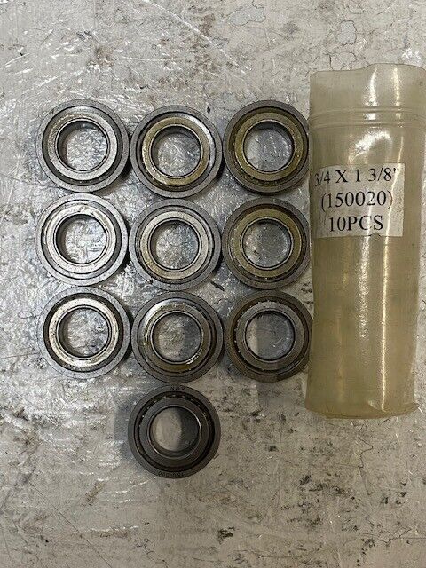 Pack of 10 150-020 3/4"x1-3/8" NBR Bearings 38x19x12 mm (10 Quantity)